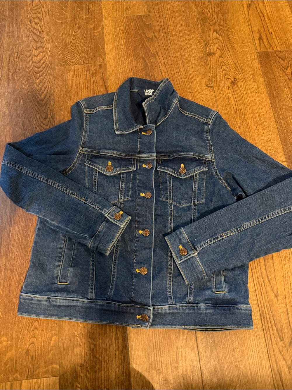 Lands' End Classic Denim Jacket Medium